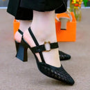 New summer high heel sandals with thick gauze with net,