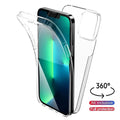 Clear 360 Full Wrap Phone Case for iPhone 17 16 Pro Max 15 14 13 12 11 Back Cover