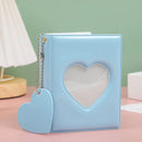 New 3-inch Solid Color Photo Album Love Hollow Photocard Holder with Heart Pendant Kpop Idol Cards Collect Book Polaroid Album