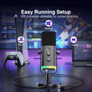 Dynamic Microphone with RGB, Control/Headphone jack/Mute, MIC for, PC Gaming, Recording, Streaming, AmpliGame-AM8. - FIFINE USB/XLR