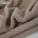 Plain Faux Fur Fabric Smooth Clothes Coats Dolls Sewing Thickened Imitation  Rabbit Plush Textile Soft Silky.