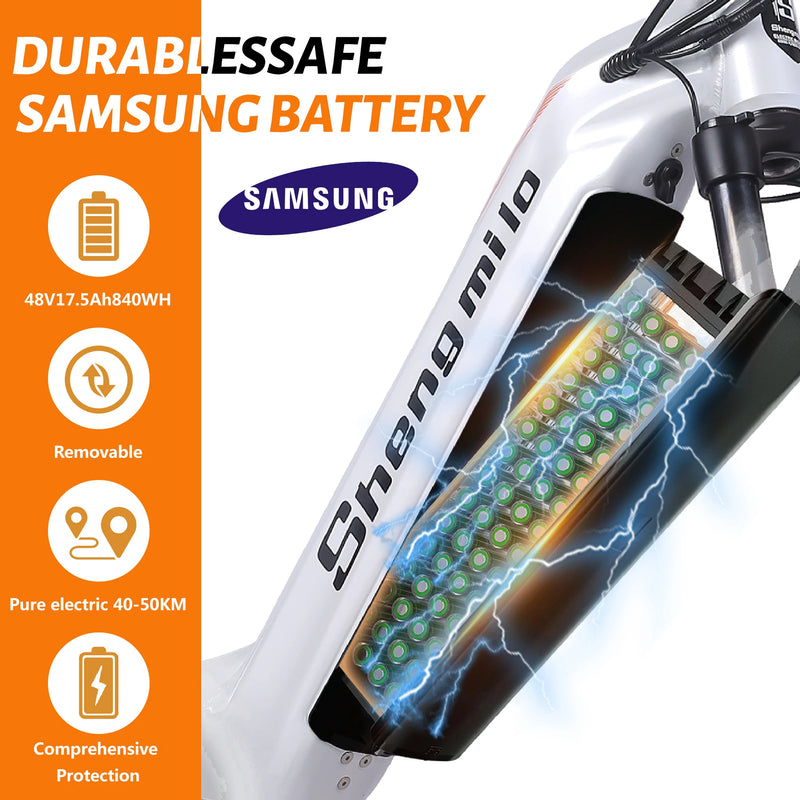 Shengmilo MX06 48V17.5AH 26 Inch 3.0 Fat Tyre City Electric Bike Men's E-Mountain Ebike Snowmobile Electric bicycle 500W e bike