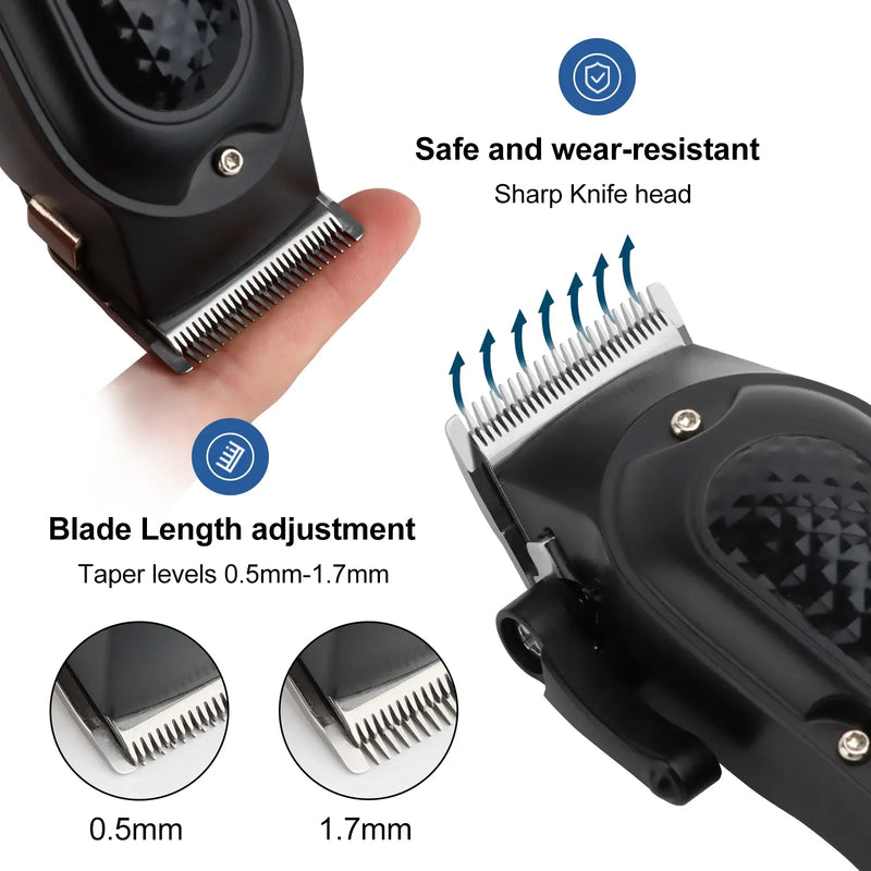 Electric Hair Clipper UBS, Rechargeable Cordless Beard Trimmer, Men Powerful Electric Hair Clipper Trimming Tool. Hiena HYN-212