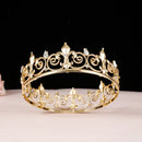 Vintage Men's Royal King Crown Queen Tiara Crown Bridal Prom Accessories Metal Prince Crowns Tiaras Full Round Party Accessories - BUY ABROAD NOW