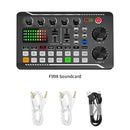 F998 Sound Card Microphone Mixer Kit 16 Sound Effects Audio Recording Sound Mixer Audio Mixing Console Amplifier for Phone PC