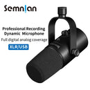 Dynamic Microphone XLR/USB Online Game Streaming Podcast Live PC Song Phone Recording RGB YouTube Video Studio Mic MK-8. - SEMNLAN
