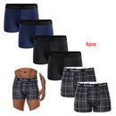 Black Boxer Shorts Men Underwear Soft Breathable Male Underpants for Men Homme Boxershorts Slips 2024 Panties. - 6pcs pack