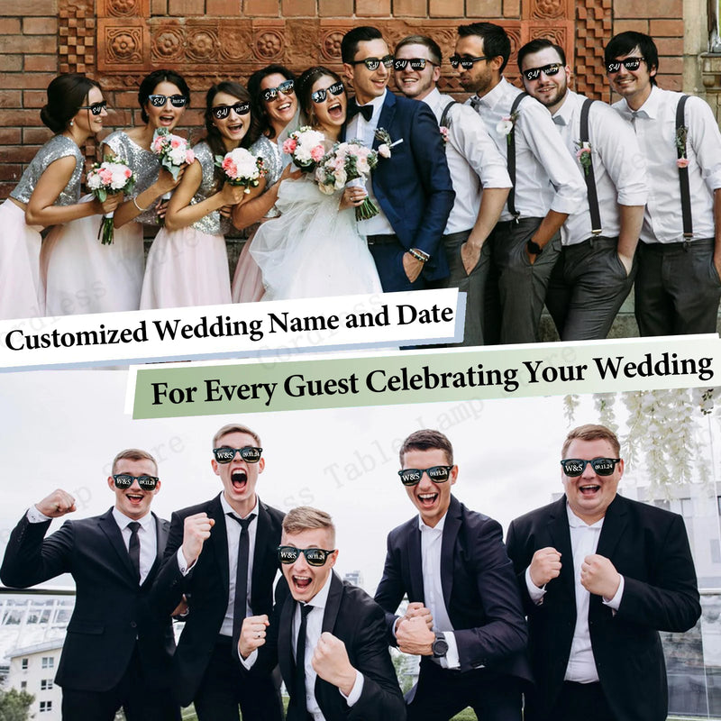 Personalized wedding sunglasses, custom groomsman gift, keepsakes