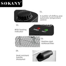 Electric Deep Fryer with Lid 5 Liters Capacity, Temperature Control,View Window,Three Frying Baskets,2000W. - Houselin