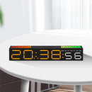 LED Clock Dual Alarm Colorful Table Clock RGB Lamp LED Strip Lights Pickup Light Sound Control Music Rhythm For Desktop Light