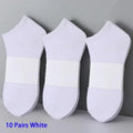 10 Pairs Women/Men Boat Socks Invisible Low Cut Silicone Non-slip Summer No-show Ankle Socks Solid Color Casual Breathable - BUY ABROAD NOW