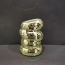 Small Sliver Disco Ball Vase Flower Planter Pot Table Decor Sculpture Table Centerpiece Home Decor Unique Housewarming Gift