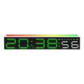 LED Clock Dual Alarm Colorful Table Clock RGB Lamp LED Strip Lights Pickup Light Sound Control Music Rhythm For Desktop Light