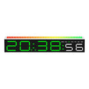 LED Clock Dual Alarm Colorful Table Clock RGB Lamp LED Strip Lights Pickup Light Sound Control Music Rhythm For Desktop Light