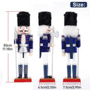 30CM Nutcracker Wooden Soldier Doll Puppet Creative Craft Holiday Christmas Gift Desktop Ornament New Year Home Decoration