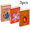 3Pcs Fashion Fake Books Living Room Decoration Designer Books Coffee Table Ornaments Club Hotel Room Villa Prop Books Decoration