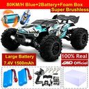 Remote Control Car Off Road 4x4 RC High Speed Buggy Truck Super Brushless 50 or 80KM/H Fast Drift Racing Toy Kids Adults. - 4WD