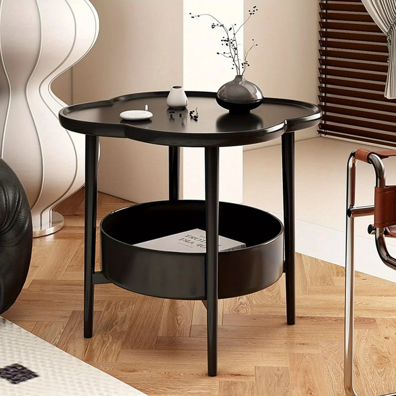 Cream Style Small Coffee Table Creative Side, Table Modern Simple, Sofa Side Cabinet, Table Small Coffee, Table A Few Double Layered.
