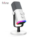 Dynamic Microphone with RGB, Control/Headphone jack/Mute, MIC for, PC Gaming, Recording, Streaming, AmpliGame-AM8. - FIFINE USB/XLR