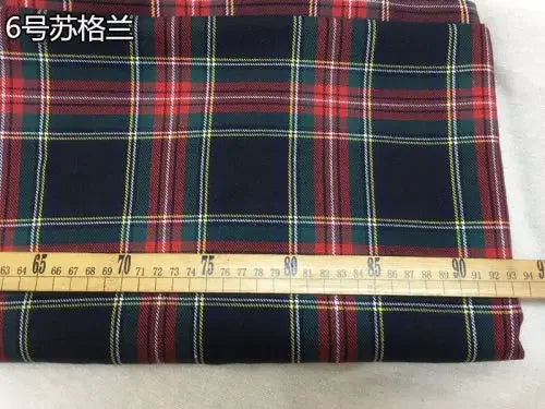 Plaid Fabric Christmas By Meter for Skirt Uniform Dresses Background Diy Sewing Scottish Style Cloth Soft Breathable Comfortable