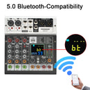 FREEBOSS 99 Effect 4 Channel Mixing Console 48V Bluetooth Sound Audio DJ Mixer USB Play PC Record for Karaoke Home Party AM-UT1