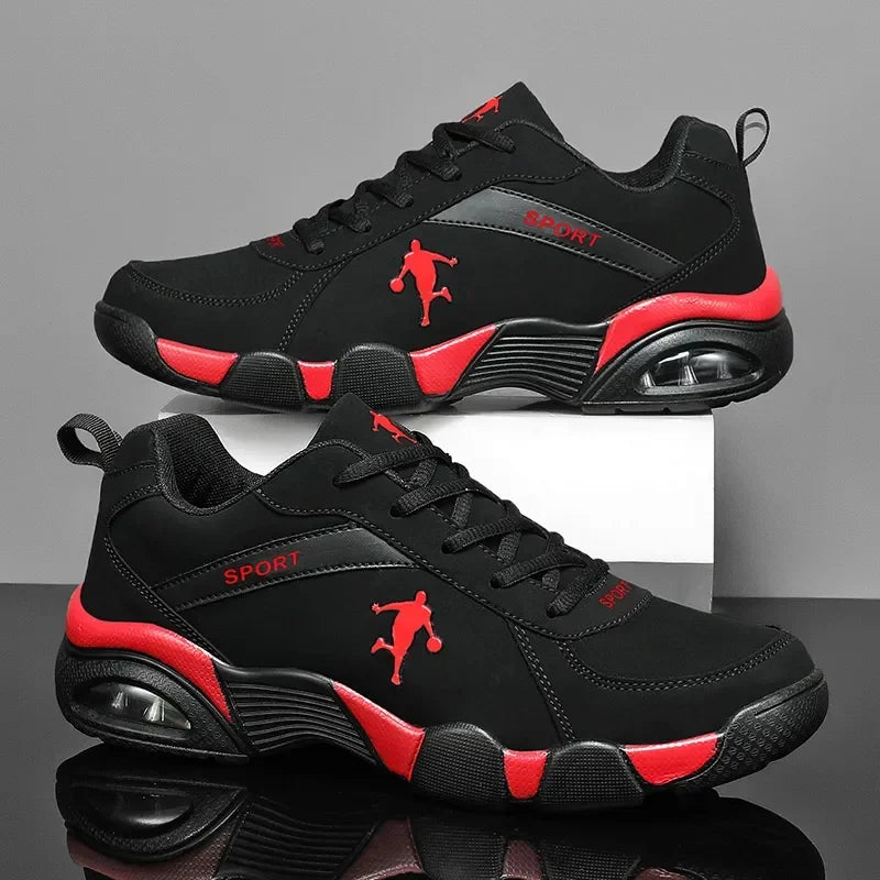 Outdoor Men's Running Sneakers. Comfortable Leather Mesh Walking Shoes Male Jogging Trainers.