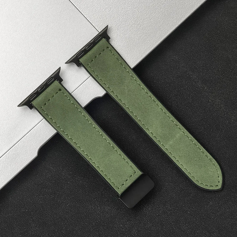 Silicone+Leather Strap For Apple Watch Band 49/44/42/45/38/40/41 Accessories Bracelet for iWatch Ultra Series 10 9 8 7 SE 6 5 4