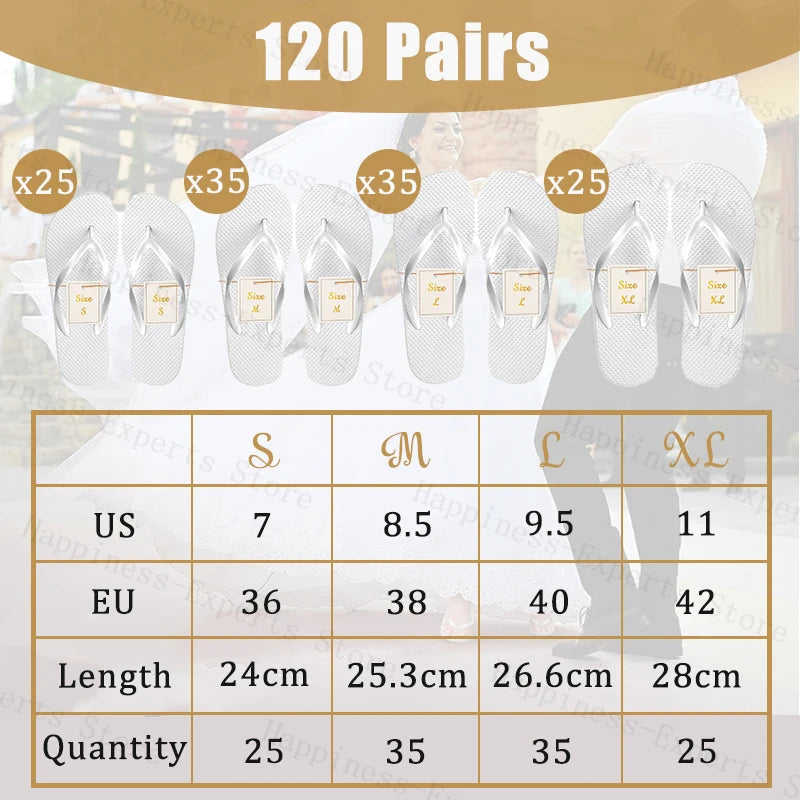 Wedding flip flops for guests, hotel spa wedding sandals, slippers