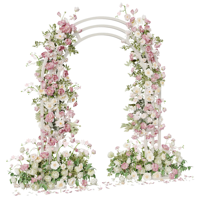 Large Metal Wedding Arch with Balloons, Ideal for Weddings, Brides,