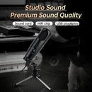 Microphone,Condenser Podcast Microphone with Plug&Play,One-Click Mute,for PC,Mac,PS4,Recording,Live,YouTube.- EALSEM 765 766 USB