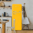 PYRAMIDEA Double Door Refrigerator Ventilated 240 Liters Color Yellow MAMBO2402Y