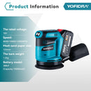 Electric Orbital Sander 125MM Cordless Grinding Sanding. Polishing Machine Woodworking Power Tool For Makita 18V Battery. - YOFIDRA