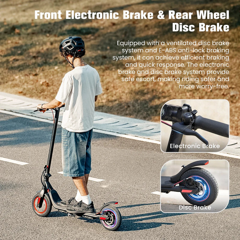 Electric Scooter 500W Adult E-Scooter 36V 7.5Ah Escooter,35KM High-Speed Support APP,30km Long Range City Scooter - iScooter i9M
