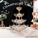 Acrylic champagne coupe glasses for engagement parties