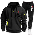 Two sets of 2026 new fashionable men's sportswear, a zippered hooded sweatshirt and sweatpants, for casual fitness and jogging