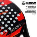 Padel Racket Carbon Fiber Surface with EVA Memory Flex Foam Core Padel Tennis Racquets Lightweight. - IANONI