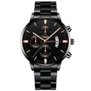 Men's stainless steel watch.