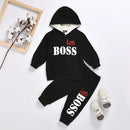 Autumn Winter Toddler Baby Girls Clothes Children Boys Cotton Letter Hoodies+Pants 2PCS Set Kids Fashion Sports Costume 0-3Years
