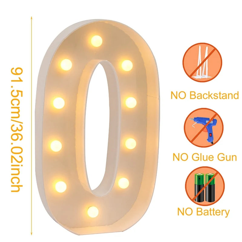 Giant LED Lighted Birthday Number Figure for Decoration