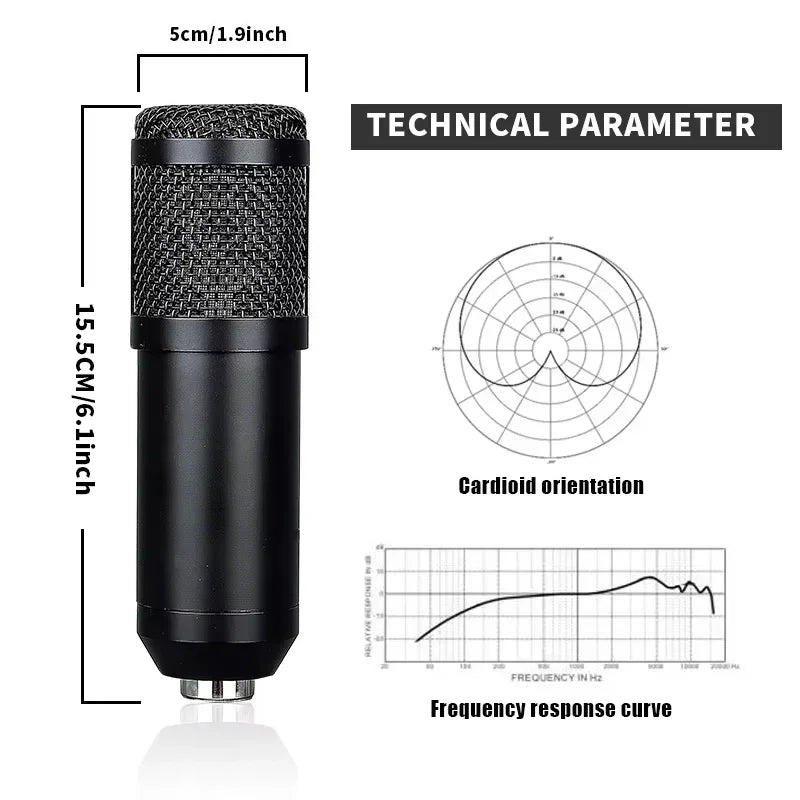 BM-800 USB Recording Microphone Professional Condenser Mic Kit with Articulated Arm For Gaming Podcasting Streaming Youtube