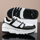 Four wheel roller shoes Boys girls. walking shoes Casual outdoor sports slide and shrink  students pulleys shoes